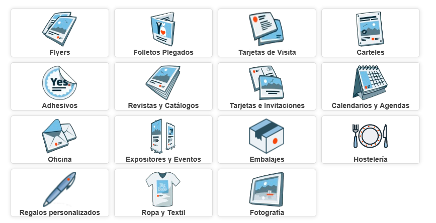 categorías como hacer un pedido